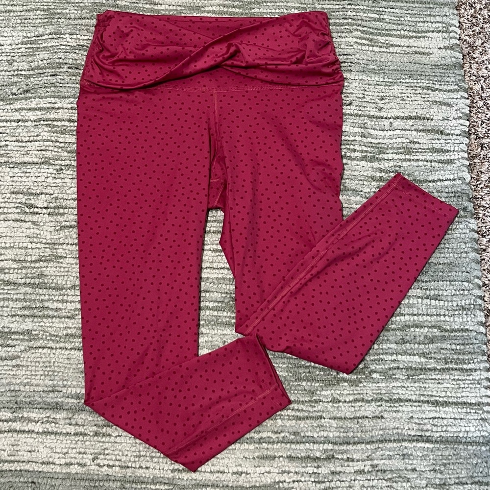 Nike pink polka dot leggings - large